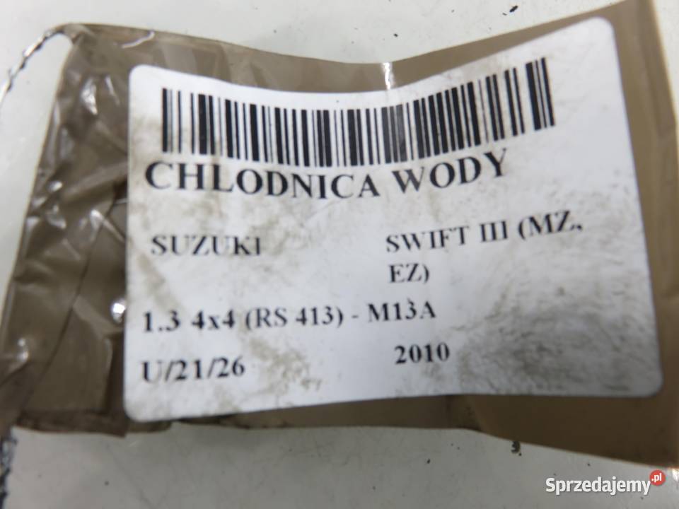 CHŁODNICA WODY SUZUKI SWIFT MK6 13 4x4 RS 413