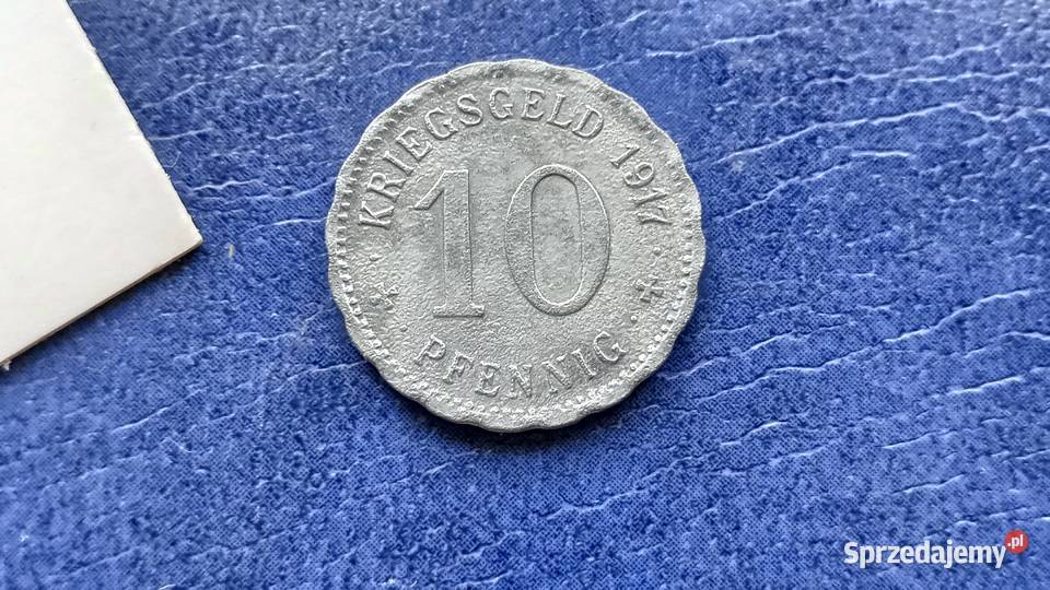 Stare monety 10 fenig 1917 Hagen Niemcy podkarpackie Lesko