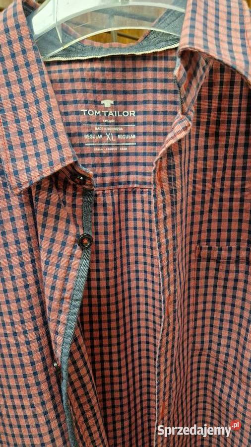 Koszula męska Tom Tailor w kratkę różowo Lublin