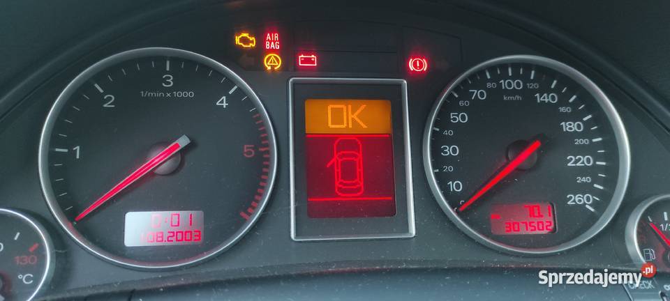 Audi A4 B6 19 TDI 2004r Kombi 130 Srebrne manualna mazowieckie
