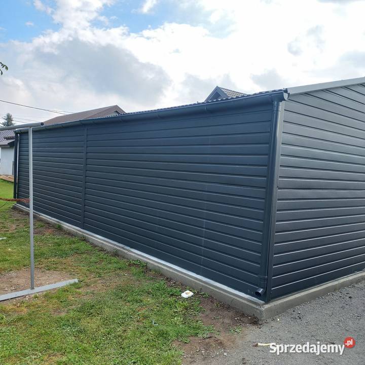 9x6 Garaż blaszany Antracyt mat obrócony spadek Łask