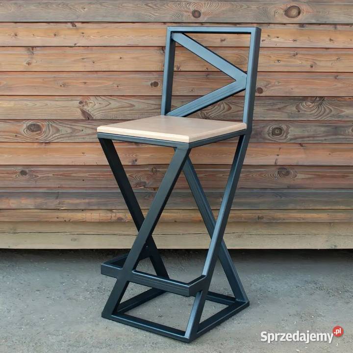 Hoker LOFT NA WYMIAR barowy DĄB 70 stal krzesło Bartoszyce