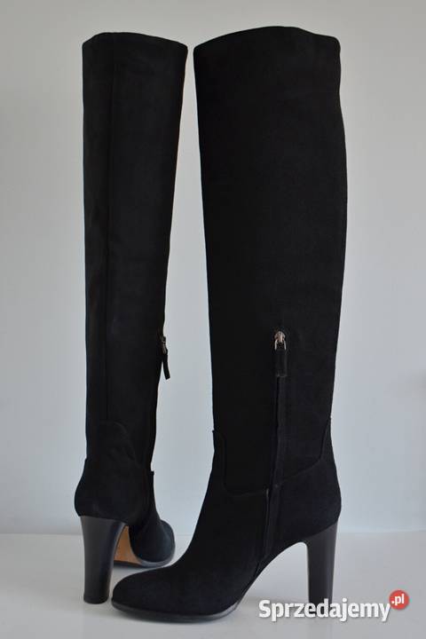 NIEPRZYZWOICIE SKROMNE kozaki The Seller czarny Białystok sprzedam