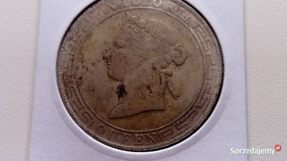 Moneta 1 dolar 1867 r Hong Kong Mosina