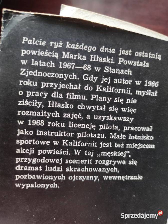 Marek Hłasko Palcie ryż każdego dnia świętokrzyskie Kielce