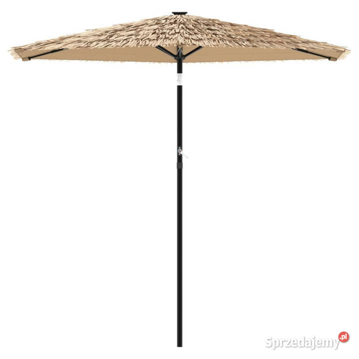 Parasol ogrodowy na stalowym słupku brązowy Warszawa