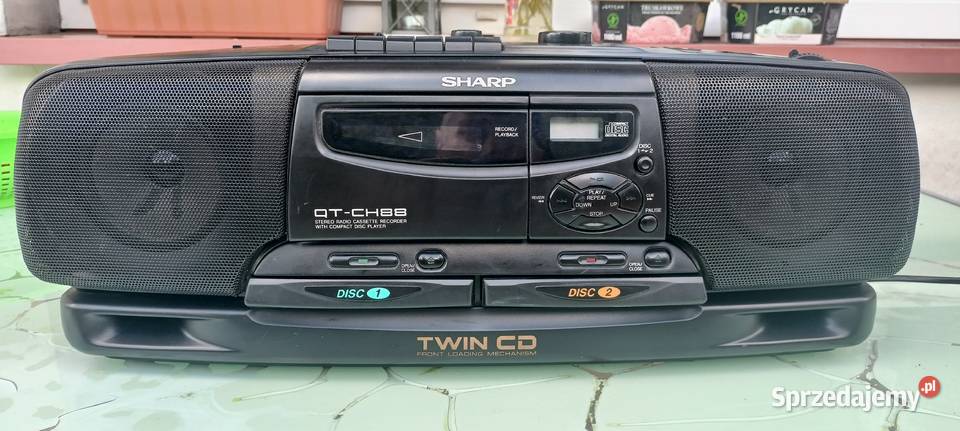 sharp QtCH88 radiomagnetofon z podwójnym Cd Elektronika Sędziszów