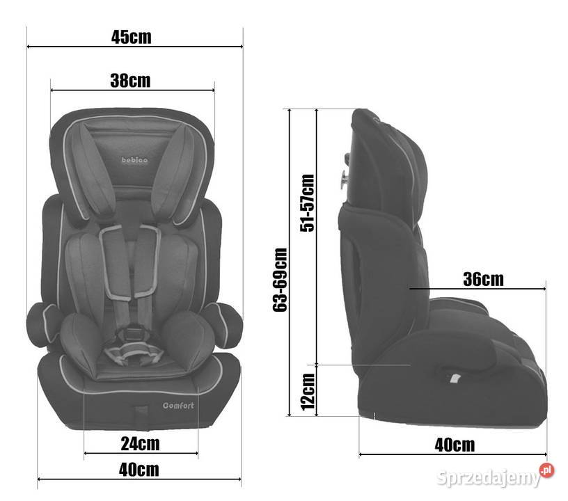 Fotelik samochodowy Bebico COMFORT RED 936 Warszawa