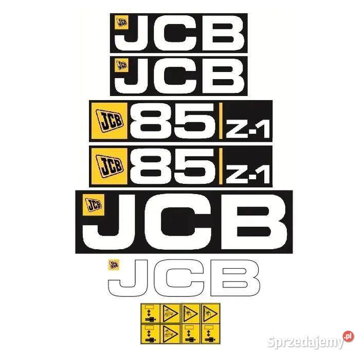 Naklejki oklejenie naklejka JCB 85 Z1 Zamiennik Części maszyn i innych pojazdów