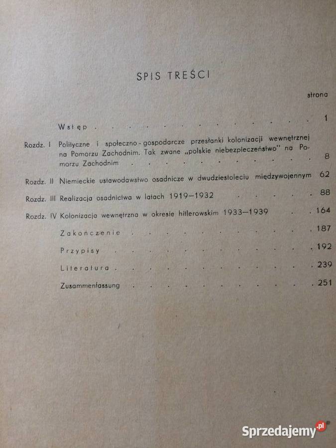 3298 Kolpnizacja Wewnętrzna Na Pomorzu Zach 919 Antykwariat Szczecin sprzedam