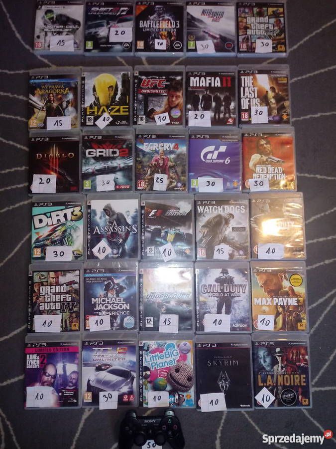 Zestaw 30 gier 3 plus pad Sony dualshock Warszawa