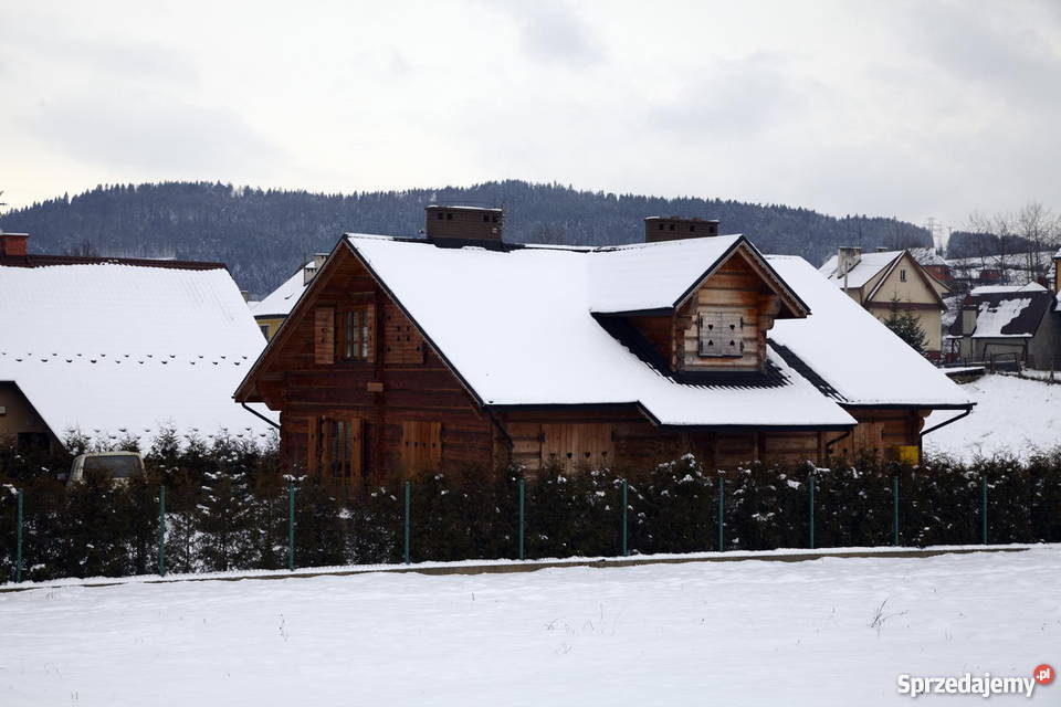 Dom z bali KrynicaZdrój taras małopolskie Krynica-Zdrój