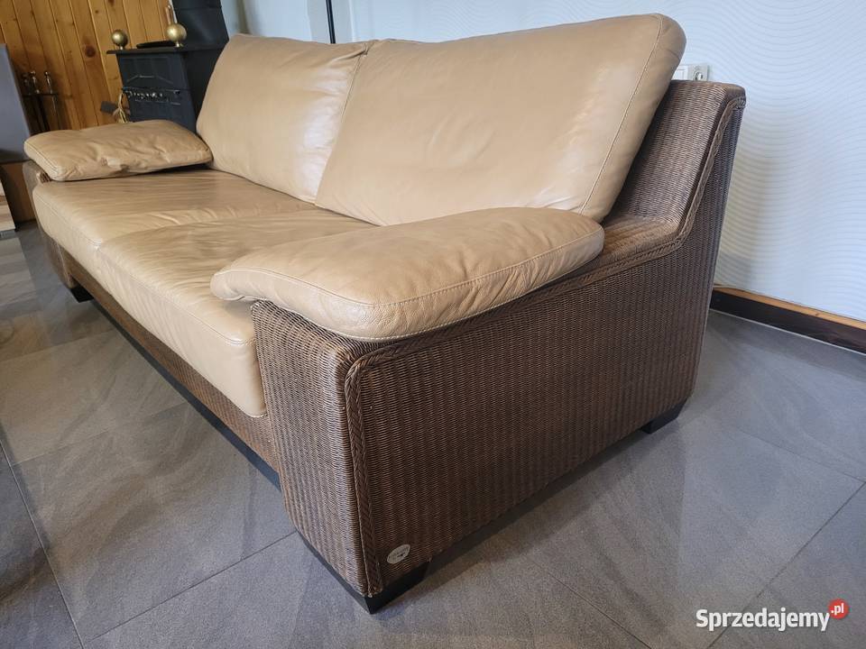 Dwie Sofy Rattanowe Lloyd Loom 3 osobowa i 2 Wisła