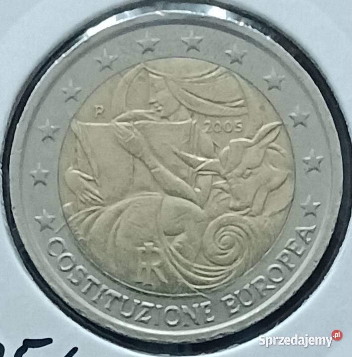 2 Euro Włochy 2005 r Konstytucja Europejska wielkopolskie Konin