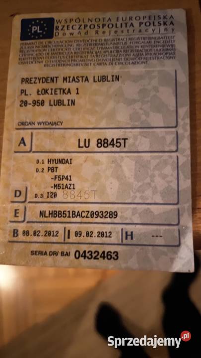 Hyundai i 20 201112 salon 57000 1200cm3 i20 podkarpackie Jelna