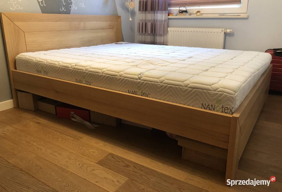 Łóżko LUND drewniane dąb Stelaż Materasso Gdańsk