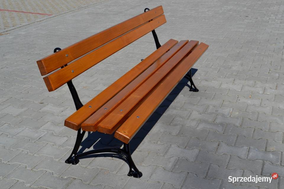 Ławka ogrodowa miejska parkowa żeliwo solidna Warszawa