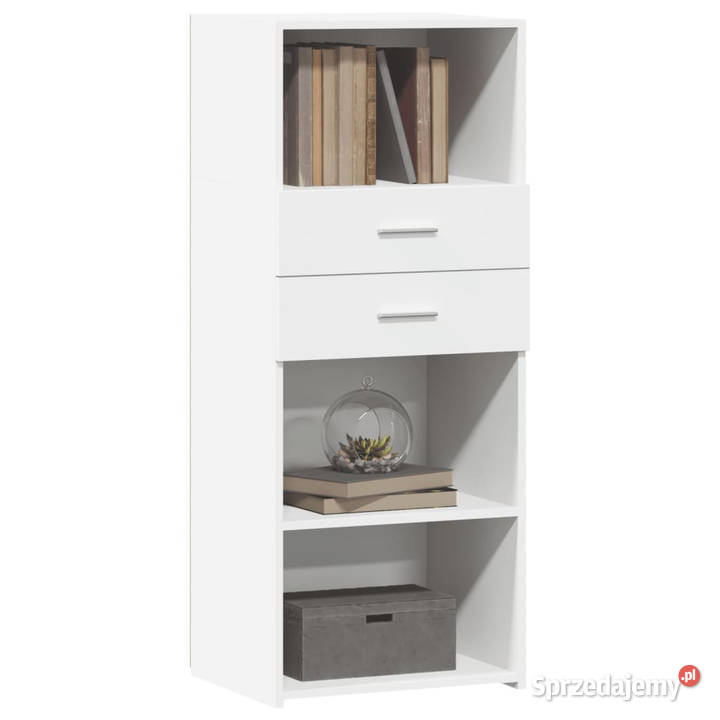 Wysoka szafka biała 50x425x124 materiał sprzedam