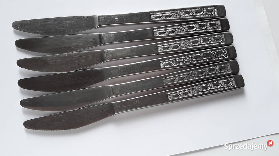 Noże 2 KONWALIE Gerlach sztućce PRL śląskie Dąbrowa Górnicza