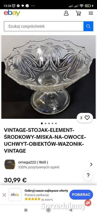 ALZATAVINTAGE ŚRODEK STOŁU WŁOSKA PATERA GŁĘBOKA Pabianice