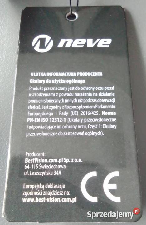 Okulary przeciwsłoneczne NEVE różne NOWE a Rewal