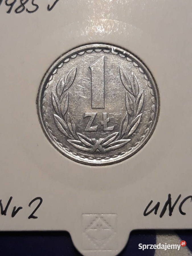 1 złoty 1985 r 2 około mennicze Konin