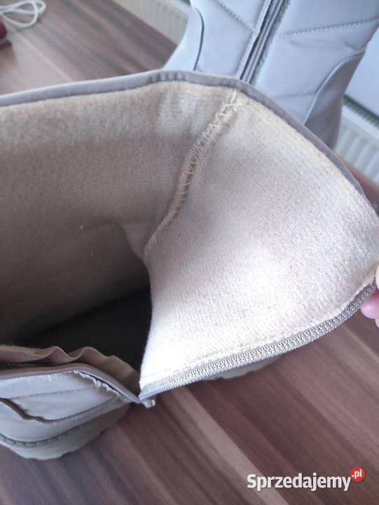 Botki kozaki trapery beżowe Ruciane-Nida