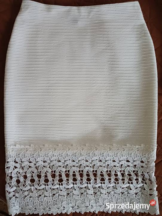 Biała elegancka spódnica podlaskie Sokółka
