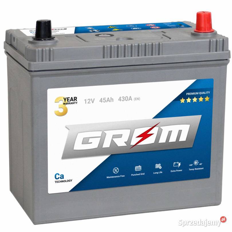 Akumulator Grom Premium 45Ah390A Japan akumulatory Stalowa Wola sprzedam