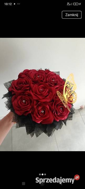 Flower box duży kwiaty róże Sztuczne kwiaty i owoce podkarpackie Lipiny