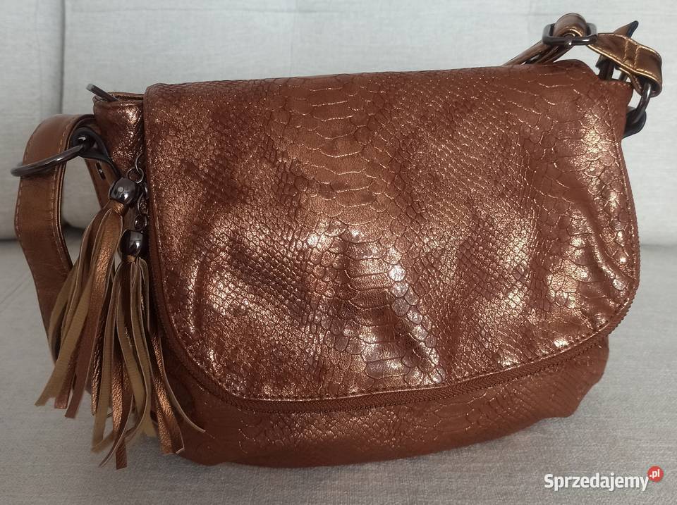 Torebka miejska w kolorze miedzi 13x24x32 Radzyń Podlaski