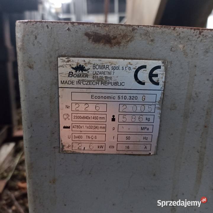 Przecinarka taśmowa BOMAR economic 510320 G z Szczecin