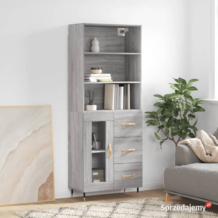 Witrynka szary dąb sonoma 695x34x180 materiał Meble sprzedam