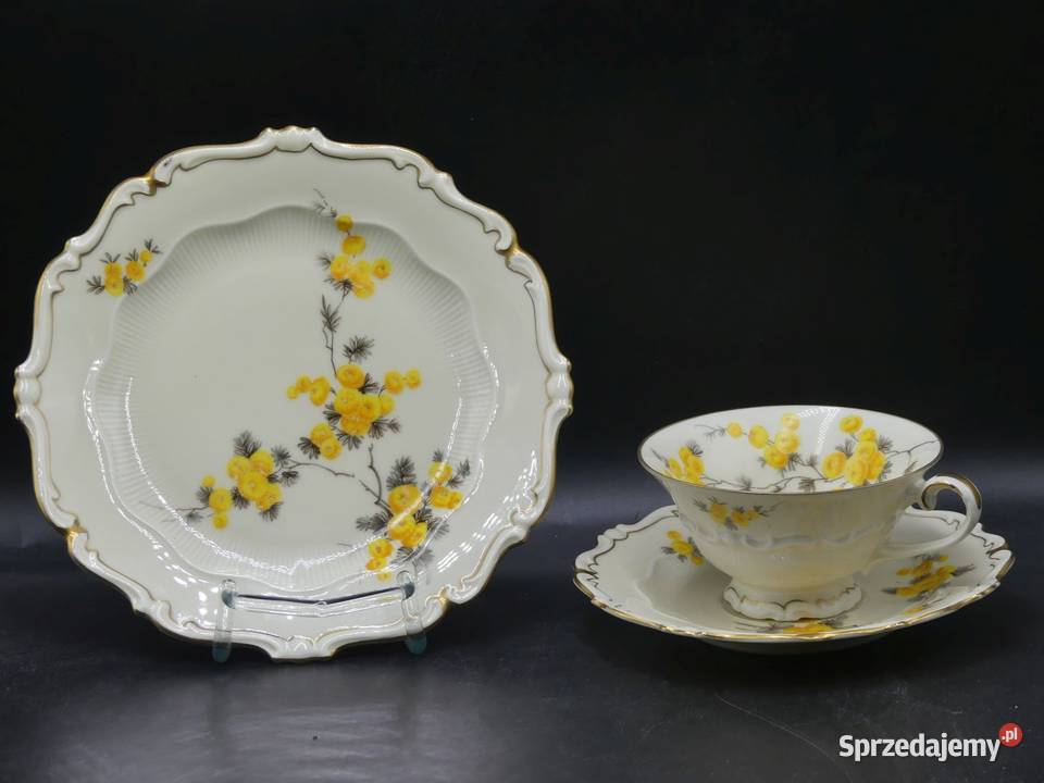 Komplet śniadaniowy Sorau Żary żółte Mimozy wielkopolskie