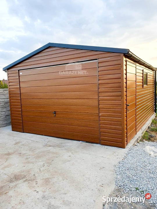 ARAŻ BLASZANY 4M X 5M DWUSPAD BLACHODACHÓWKA blacha Mrągowo