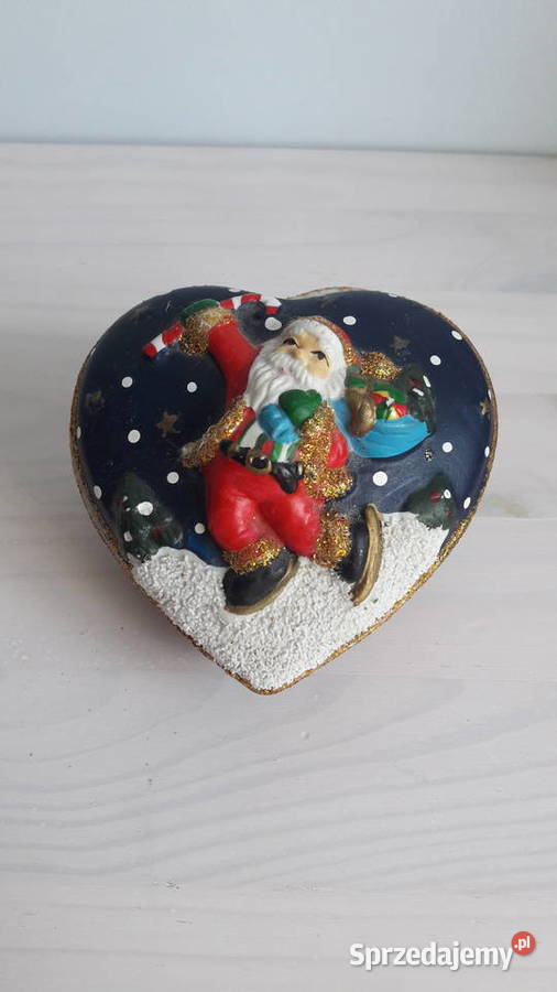 Pojemnik ceramiczny świąteczny z mikołajem w Boże Narodzenie Głuchołazy