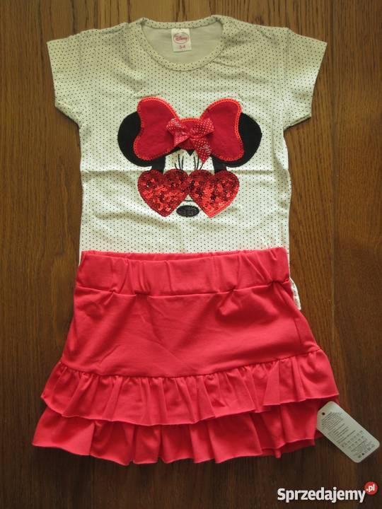 Komplet MINNIE Myszka Mickey bluzka spódniczka dziewczynka Warszawa