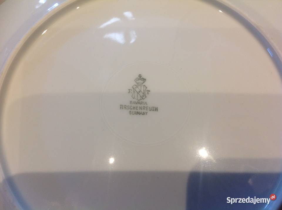 Duży Porcelanowy Talerz Motyw Myśliwski Stara Porcelana i szkło Nowa Sól