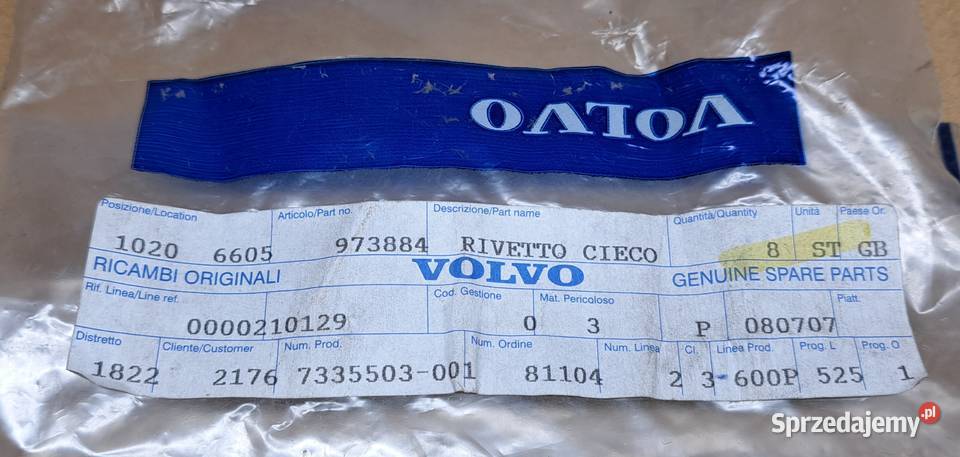 NIT SILNIKA SZYBY ORYGINAŁ VOLVO C30 C70 V50 S40 Mielęcin