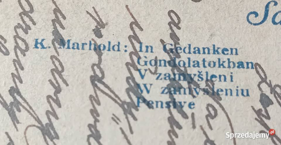 Pocztówka K Marhold W zamyśleniu początek XX w Koźminek