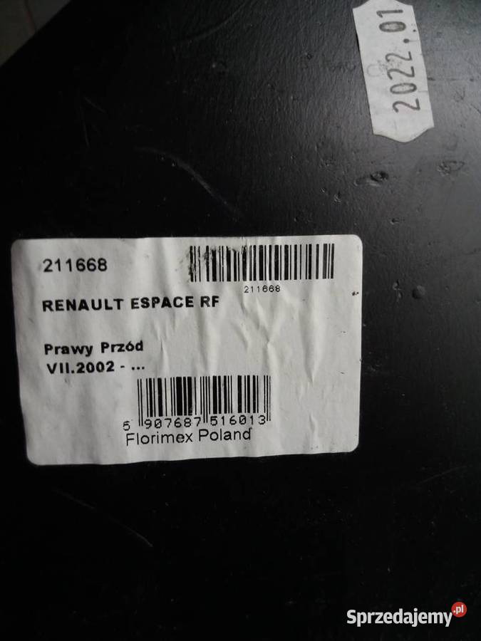 Nadkole do Renault Espace IV 2002 Rok produkcji 2002 Warszawa