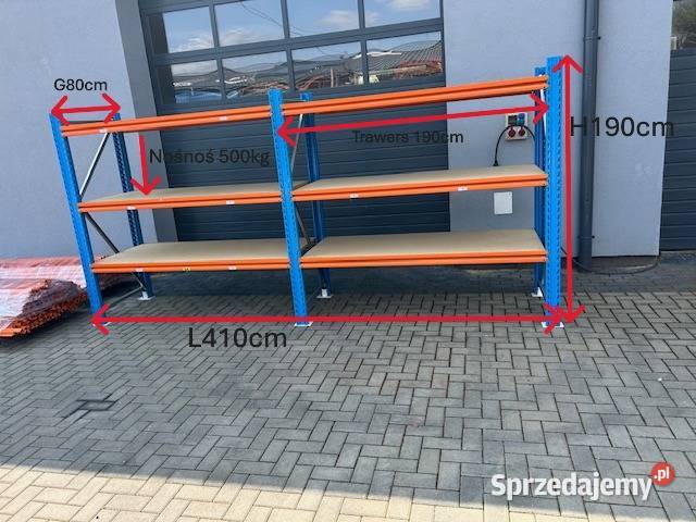 Regały magazynowe półkowe do kontenera nowe H190 Krasnystaw