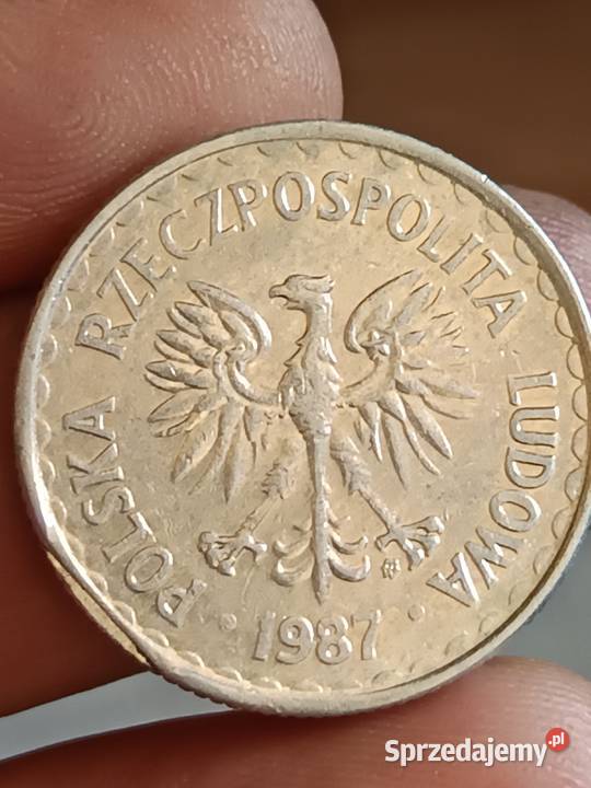 Sprzedam monete 1 zloty 1987 r odkroj lachy Chełm sprzedam