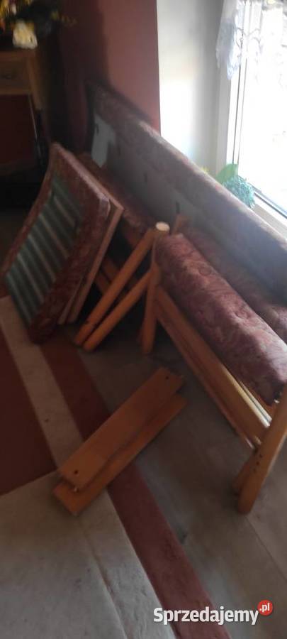Wypoczynek PRL z ławą sofa i dwa fotele Strzelce Opolskie