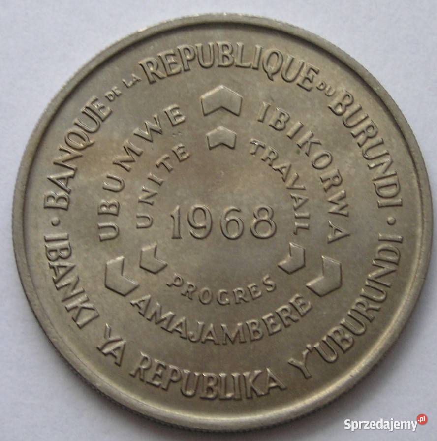 BURUNDI 10 FRANK 1968 STAN MENNICZY Łódź