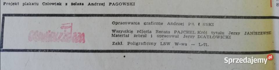 PRL Człowiek Z Żelaza lipiec 1981 stare gazety pomorskie