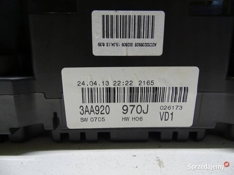 LICZNIK ZEGARY 20 TDI 3AA920970J VW PASSAT B7 CC