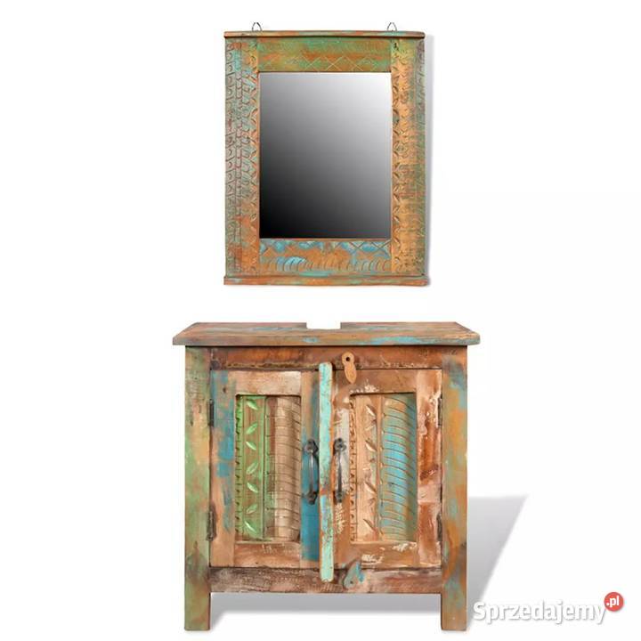 Drewniana szafka łazienkowa z lustrem241134