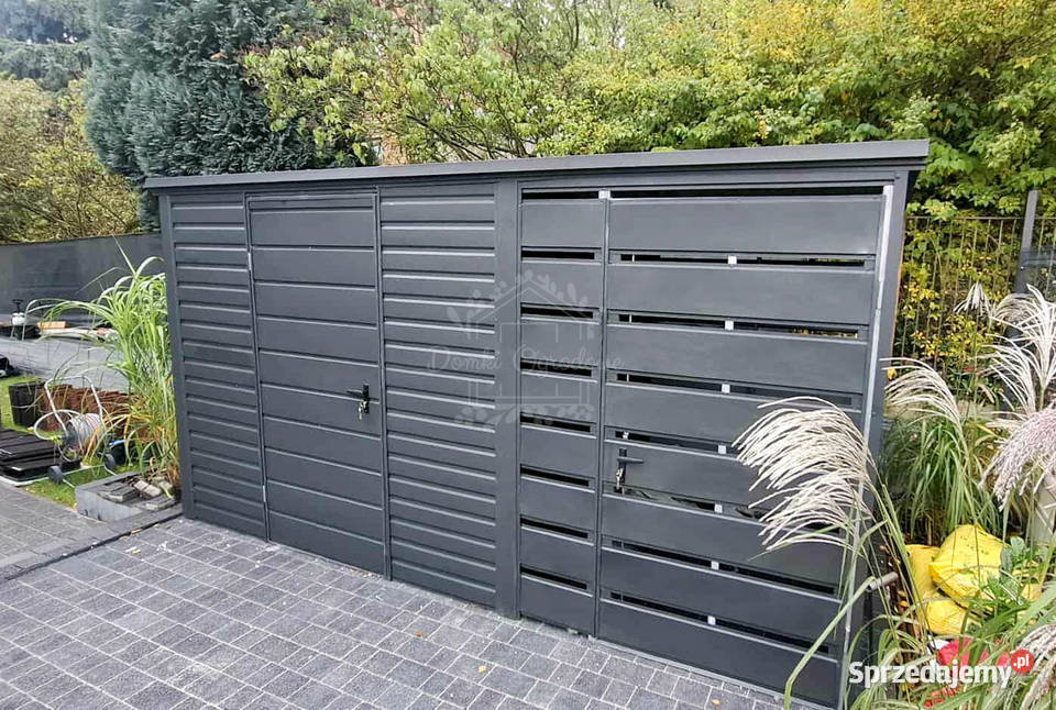 Schowek domek ogrodowy 3x2m wiata 15m antracyt Ogród Zamysłów