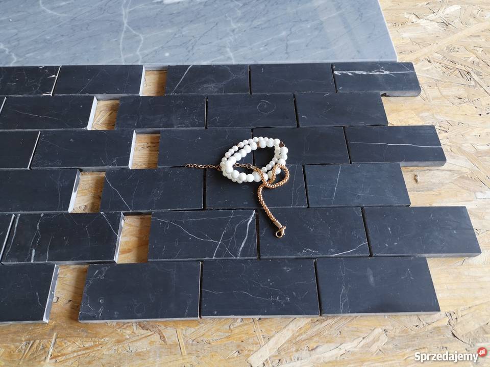 Mozaika marmurowa BRICK Nero Marquina mat Ściany i elewacje Ostroszowice sprzedam